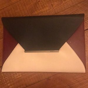 BCBG Max Azria NEW w/ tags leather envelope clutch
